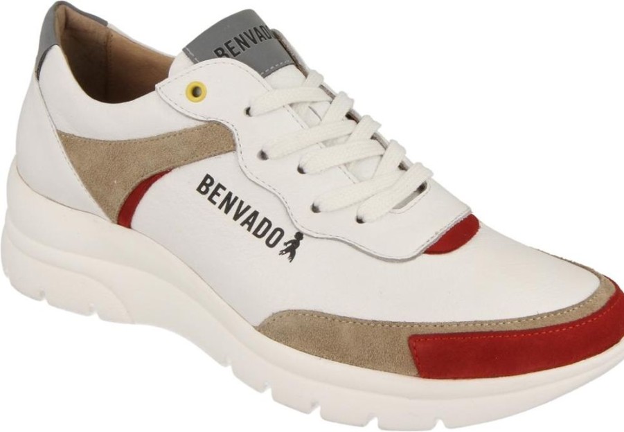 Benvado Sneaker | Thea Bianco/Rosso, Vitello Matt/Nubuk