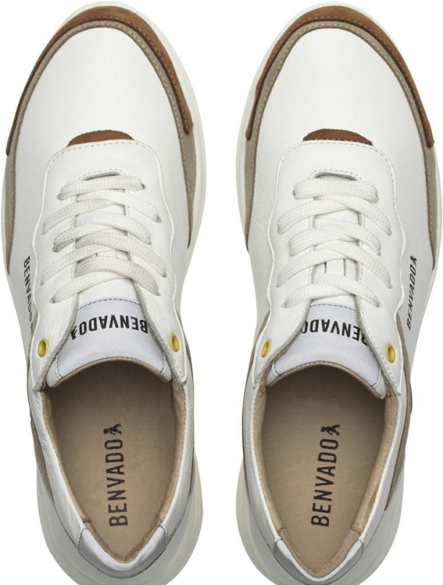 Benvado Sneaker | Thea Bianco/Cuoio, Vitello Matt/Nubuk