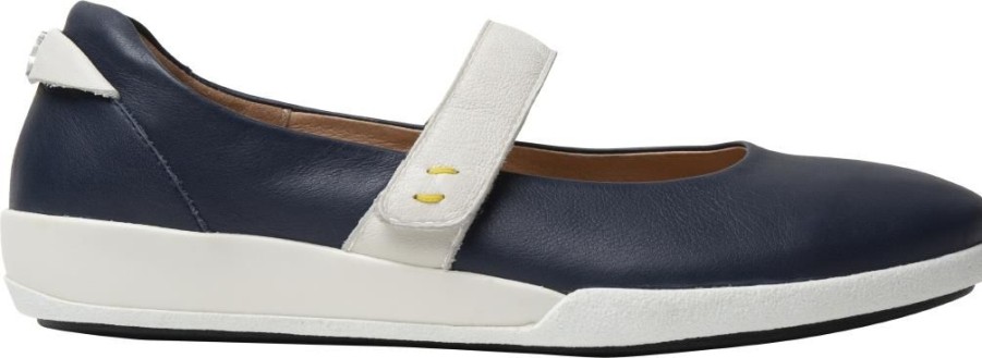 Benvado Ballerina | Rosita Blu Navy/Off White, Vitello Matt