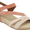 Benvado Sandalo Zeppa Bassa | Hanna Beige/Cipria/Corallo, Nubuck/Velour