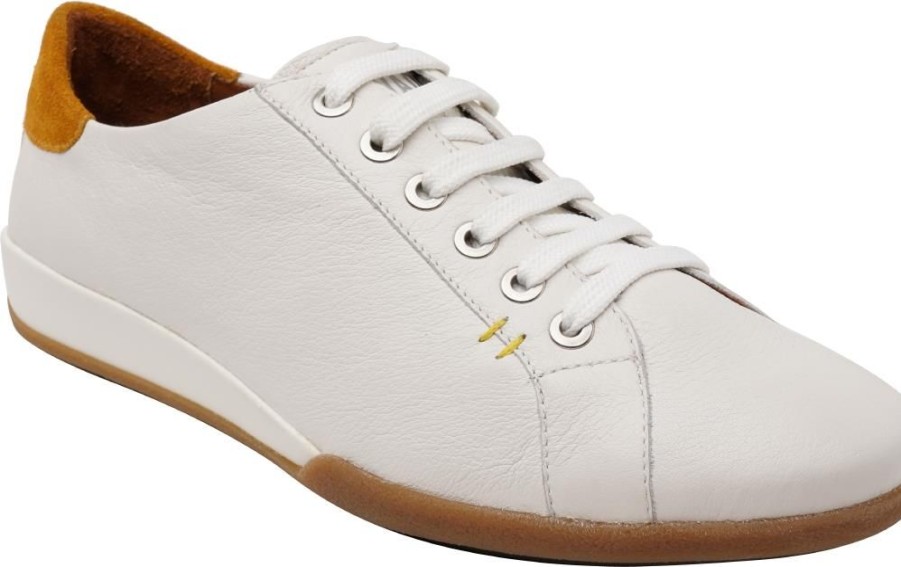 Benvado Sneaker | Mietta Off White/Giallo, Pelle Vit./Velour